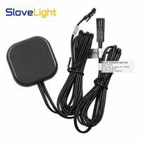 Interrupteur tactile IR dissimulé ABS avec variateur LED DC12V/24V IP22, contrôle centralisé intelligent pour meubles, charge maximale 60W/120W