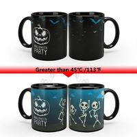 2023 chaleur Halloween tasse à langer en céramique couleur changeante squelette tasse magique tasse à café tasse à thé parfait nouveauté cadeau