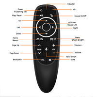 Télécommande sans fil rétroéclairée G10S Pro 2.4G, souris Fly Air avec Gyroscope et télécommande vocale d'apprentissage IR