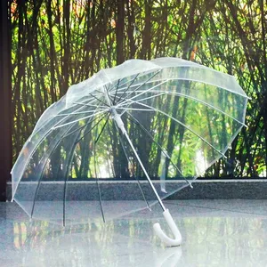Matériaux clairs transparents de PVC de POE de parapluie des nervures 16K ouvertes automatiques de YUBO