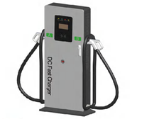 Station de recharge pour véhicules électriques CC au sol de 30 kW avec double pistolet CCS1 CCS2 CHAdeMO, chargeur rapide pour usage commercial