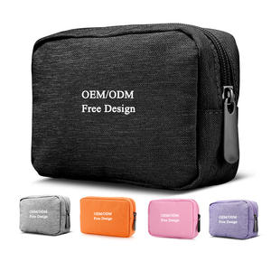 OEM Small Makeup Bag Cosmetic Toiletry Skin Care <b>Make</b> up Little Items Pouch for Purse Zipper Travel Accessories for Women Men - Product Image 1