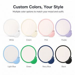 Éventail rond pliable personnalisé avec logo et motif imprimé pour cadeaux de mariage, décorations et cadeaux promotionnels en gros - Product Image 3