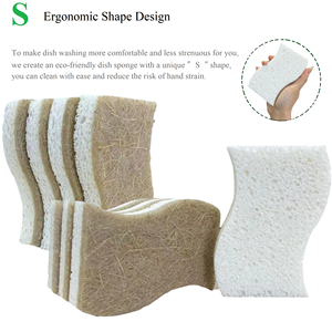 Phân Hủy Sinh Học Tự Nhiên Nhà Bếp Miếng Bọt Biển Ủ Cellulose Dừa Scrubber Miếng Bọt Biển Sinh Thái Thân Thiện Với Bọt Biển Cho Các Món Ăn - Product Image 3