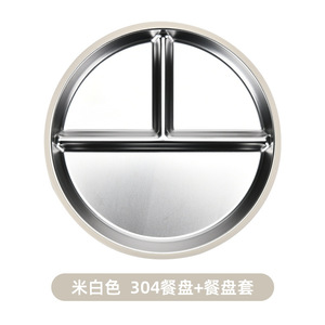 Hot Selling Children's <b>Dining</b> Tableware Set Stainless Steel Plate Silicone Non-Slip Suction Cup Divided Plate Heat <b>Kids</b> <b>Dining</b> - Product Image 2