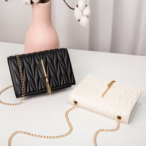Borse 2025 da donna borse alla moda borse coreane a tracolla piccola borsa quadrata a grani V compressione reticolo borsa cuscino - Product Image 3