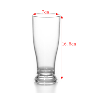 Venta Directa de Fábrica, Vaso de Cerveza Clásico de Plástico PC sin BPA, con Base de Pedestal, Reutilizable, Transparente, para Venta al Por Mayor - Product Image 1