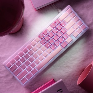 Xvx Hồng flutterbloom OEM hồ sơ OEM Bàn Phím Cơ khí Keycaps PBT + PC 21-Key tất cả các thiết bị chuyển mạch MX theo kiểu nhân bản Hoa - Product Image 5