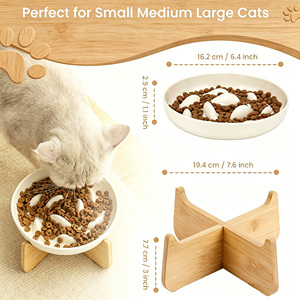 Fabricant de bols et mangeoires surélevées en céramique de luxe personnalisés pour animaux de compagnie, avec fonction de distribution lente pour chats - Product Image 3