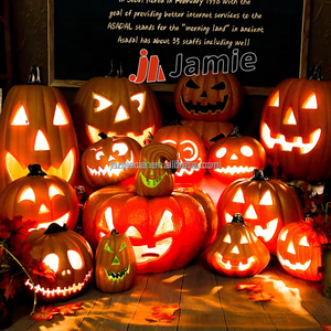 Lámpara de Calabaza de Halloween con Diseño de Terror, Adorno Festivo para Fiestas, Linterna de Jack-o'-lantern - Product Image 3