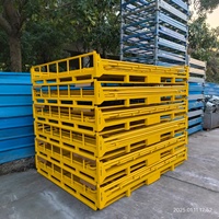 Étagère de stockage en entrepôt, rack de stockage robuste pour rouleaux de tissu, rack pliable en métal pour palettes, pour la logistique industrielle