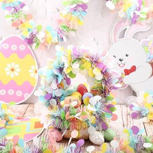 Guirlandes torsadées en tinsel HLC de 2 m x 9 m de large, couleur macaron, pour décorations de fête printanière et de jardin - Product Image 5