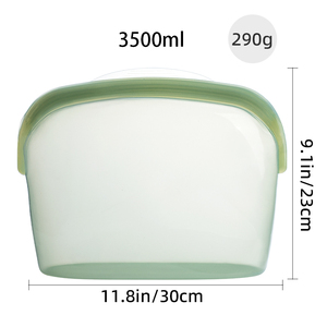 Custom Print Food Grade Silicone Storage Bag Lfgb Fridge Fresh Pouch Zip Standing Reusable Set - Product Image 4