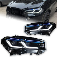 Ensemble de phares projecteurs Bi-LED pour BMW X5 F15 2014-2018 avec feux de jour bleus (DRL) 4 faisceaux faibles et 2 faisceaux longs, bus CAN, Plug and Play, pièces automobiles