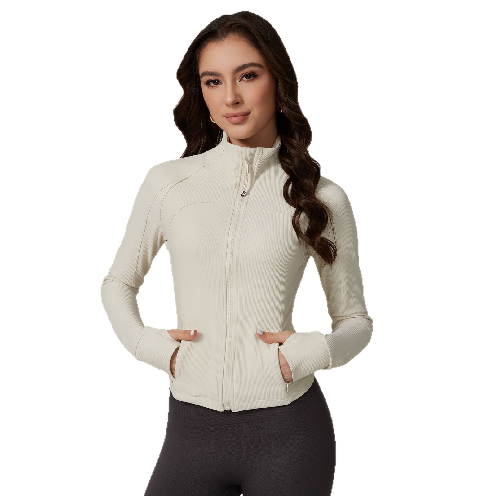 Slimming Fitness Long-Sleeve Yoga Top Simple Design Cardigan Women's Outerwear