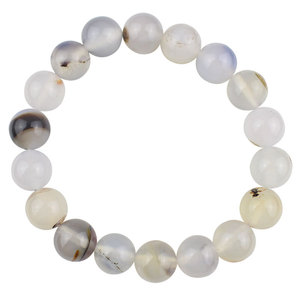 Pulsera de cuentas de ágata blanca de 6 mm, redonda, de piedra natural, regalo de joyería para mujeres, amigas, regalo de cumpleaños - Product Image 5