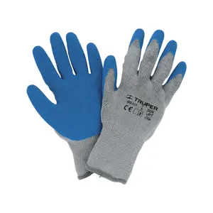 BOX 6 Guantes de poliéster recubiertos de látex, CH, TRUPER - Product Image 1