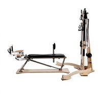 Tour de poulies réglable en bois d'érable pour studio de yoga et Pilates, équipement de fitness personnalisable pour la santé