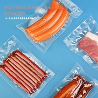 Emballage sous vide transparent à 3 côtés pour la viande et les aliments Pochette transparente pour cornue Sac sous vide pour la viande avec encoche de déchirure