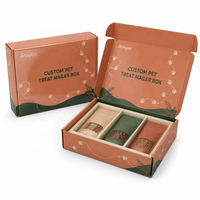 Boîte d'expédition personnalisée brillante pour friandises pour animaux de compagnie, en carton ondulé E-flute, avec logo