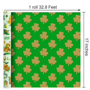 Papel de embalaje original verde de doble cara con revestimiento de aluminio para el Día de San Patricio - Product Image 6