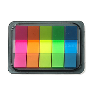 Onglets autocollants fluorescents réutilisables en PET, marqueurs créatifs pour étudiants, index de mémo, autocollants de rappel, approvisionnement direct usine - Product Image 5