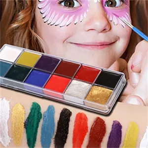 Body Painting Supplies Neon Lady Oil Face Painting Kit Makeup For Halloween Party 12 Colors Professional Body Art