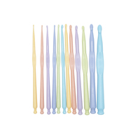 Kit de crochets en plastique et en acier pour tricot et crochet avec aiguille à coudre manuelle en plastique