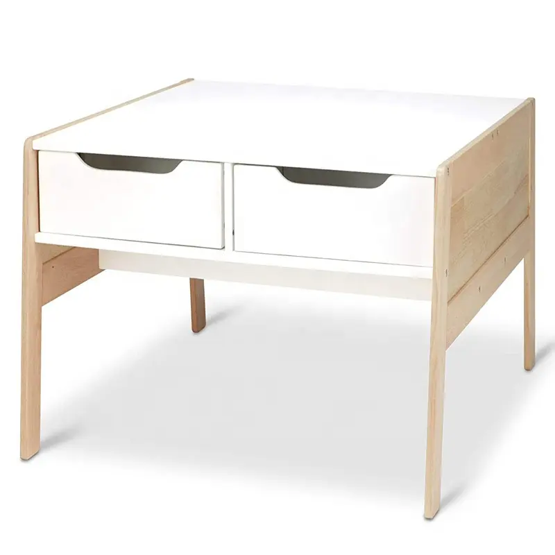 Precio de fábrica de alta calidad MDF personalizado constante natural muebles de los niños de madera actividad mesa con almacenamiento
