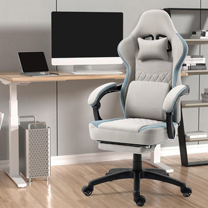 Gaming Chair Fabric Seat Foam Filling Swivel Reclining Height <b>Adjustable</b> <b>Office</b> <b>Desk</b> Chair For Home And Dormitory Use - Product Image 2