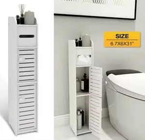 Modern Bathroom Corner Storage Cabinet Multi-Layer Shower Rack and Toilet Shelf Waterproof PVC Foam Board Shelves