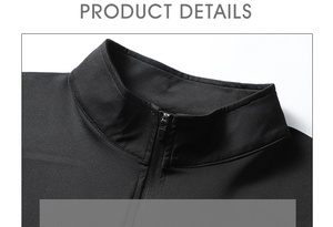 Vêtements de sport décontractés d'affaires légers à séchage rapide pour hommes personnalisés pour l'été Polo à manches courtes à demi-fermeture éclair - Product Image 4
