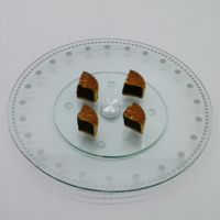Plateau tournant paresseux de 12 pouces en verre trempé, plateau de service/Table à manger (transparent)