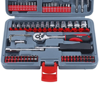 Kit d'outils complet pour usage professionnel, ensemble de 126 embouts de tournevis, douilles, poignées, seau, OEM