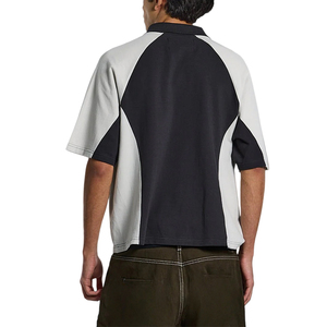 Maglia da Calcio Spagnola di Alta Qualità con Mezza Zip, Jersey Retrò con Colletto a Costine, T-Shirt <span class=keywords><strong>Polo</strong></span> in Maglia Color Block per Uomo - Product Image 6