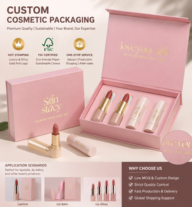 Manufacture Bespoke Premium Custom 3 Days Sample Fsc Certified Makeup Set Packaging <b>Box</b> Pink Folding Magnetic Cosmetic <b>Box</b> - Product Image 2