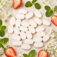 Bonbons durs personnalisés sans sucre au xylitol pour des soins dentaires sains, végétaliens, à la menthe pressée