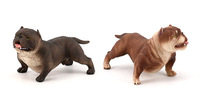 Juego de Figuras de Animales de Alta Simulación, Figuras de Pitbull de Plástico Sólido, Recurso Educativo, Juguetes de Perro para Niños, Regalo