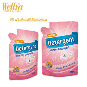 Kundenspezifische Recycling-Nachfüllbeutel mit Ausgießer für 500 ml und 1 l – für Waschmittel, Seifenpulver und Geschirrspülmittel - Product Image 3