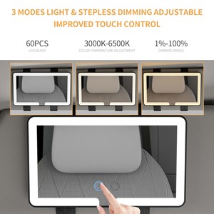 3 chế độ ánh sáng chất lượng cao có thể sạc lại mỹ phẩm Sun Vanity gương với Đèn Led Xe visor gương trang điểm - Product Image 6