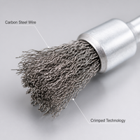 Brosse à fil métallique en acier au carbone noué durable pour le nettoyage des soudures et l'élimination de la rouille sur le métal, le bois et la pierre, pour perceuse
