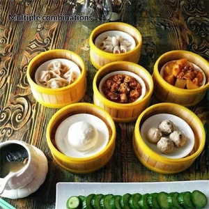 Cesta de bambú para cocinar al vapor estilo Hong Kong, uso comercial, sin tapa, no apta para estufa - Product Image 1