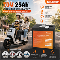 Batterie Li-ion rechargeable 70V 25Ah pour scooter électrique, moto, vélo électrique, deux roues, batterie haute puissance avec BMS intelligent
