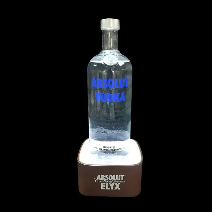 Benutzer definierte LED beleuchtete Acryl Weinflasche Glorifier Wodka Flasche Display