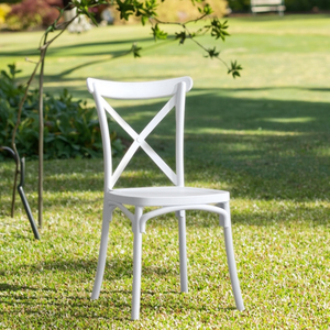 Silla de Plástico PP Apilable con Respaldo en Cruz para Eventos al Aire Libre, Restaurante, Café y Comedor Estilo Nórdico - Product Image 1