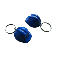 Porte-clés mini-chapeau de sécurité en plastique personnalisé en gros Porte-clés casque de sécurité créatif avec logo