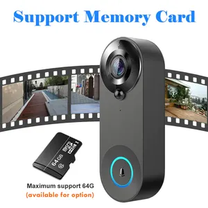 פעמון דלת אלחוטי WIFI 1080P פעמון דלת אינטרקום וידאו עם מצלמה טויה בית חכם להגנה אבטחה זיהוי תנועה PIR