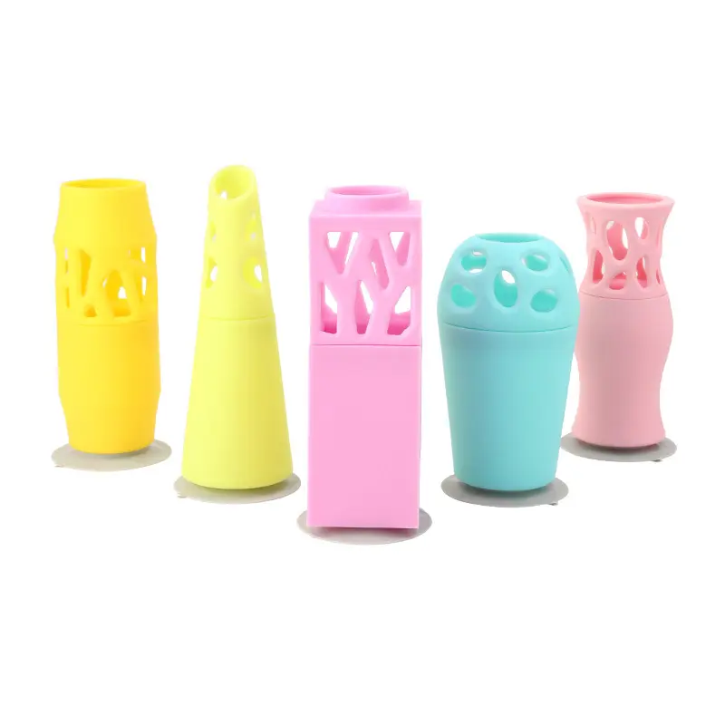 Großhandel wasserdichte Anti-Silikon-Saugnapf leuchtende kunden spezifische Logo-Vasen Dekor für Wohnkultur Blumenvase