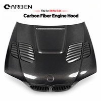 Capot moteur en fibre de carbone avec aérations réelles pour BMW E46, kit carrosserie racing, accessoires extérieurs, pièces auto