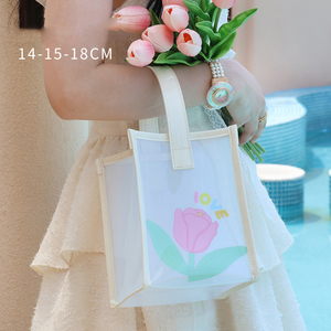 Bolsa de playa de gelatina de verano a la moda, bolsa de envío de mano transparente, bolsa de almacenamiento de plástico de PVC para playa - Product Image 2